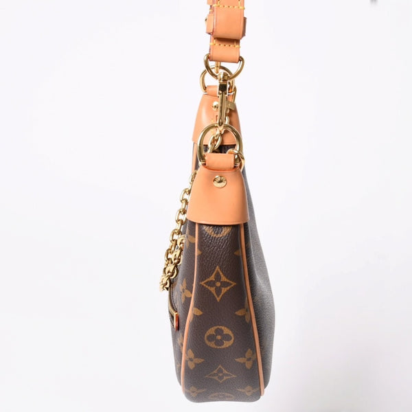 極美品 LOUIS VUITTON ルイヴィトン モノグラム キャンバス M81098 ループバッグ 三日月型 ゴールド金具 中古 4a003441