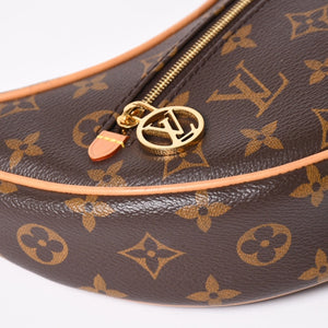 極美品 LOUIS VUITTON ルイヴィトン モノグラム キャンバス M81098 ループバッグ 三日月型 ゴールド金具 中古 4a003441