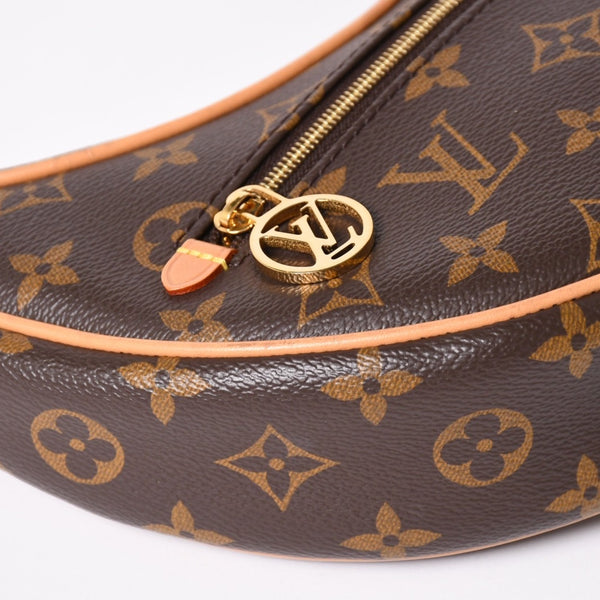 極美品 LOUIS VUITTON ルイヴィトン モノグラム キャンバス M81098 ループバッグ 三日月型 ゴールド金具 中古 4a003441