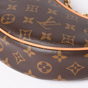 極美品 LOUIS VUITTON ルイヴィトン モノグラム キャンバス M81098 ループバッグ 三日月型 ゴールド金具 中古 4a003441