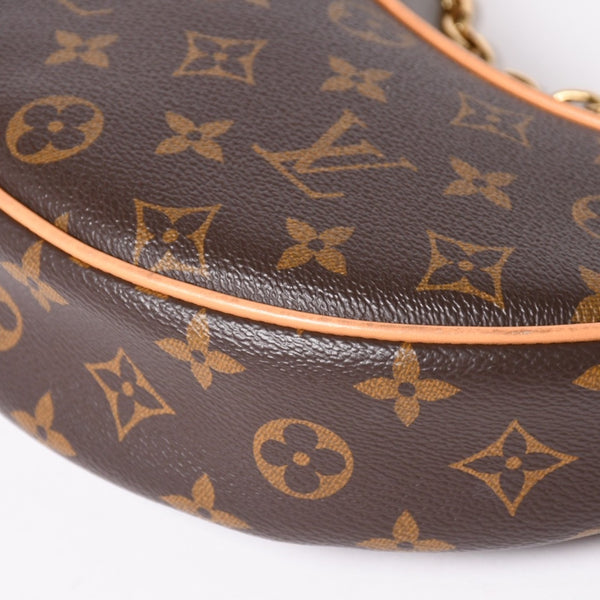 極美品 LOUIS VUITTON ルイヴィトン モノグラム キャンバス M81098 ループバッグ 三日月型 ゴールド金具 中古 4a003441