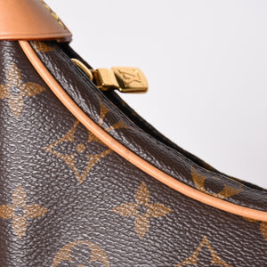 極美品 LOUIS VUITTON ルイヴィトン モノグラム キャンバス M81098 ループバッグ 三日月型 ゴールド金具 中古 4a003441