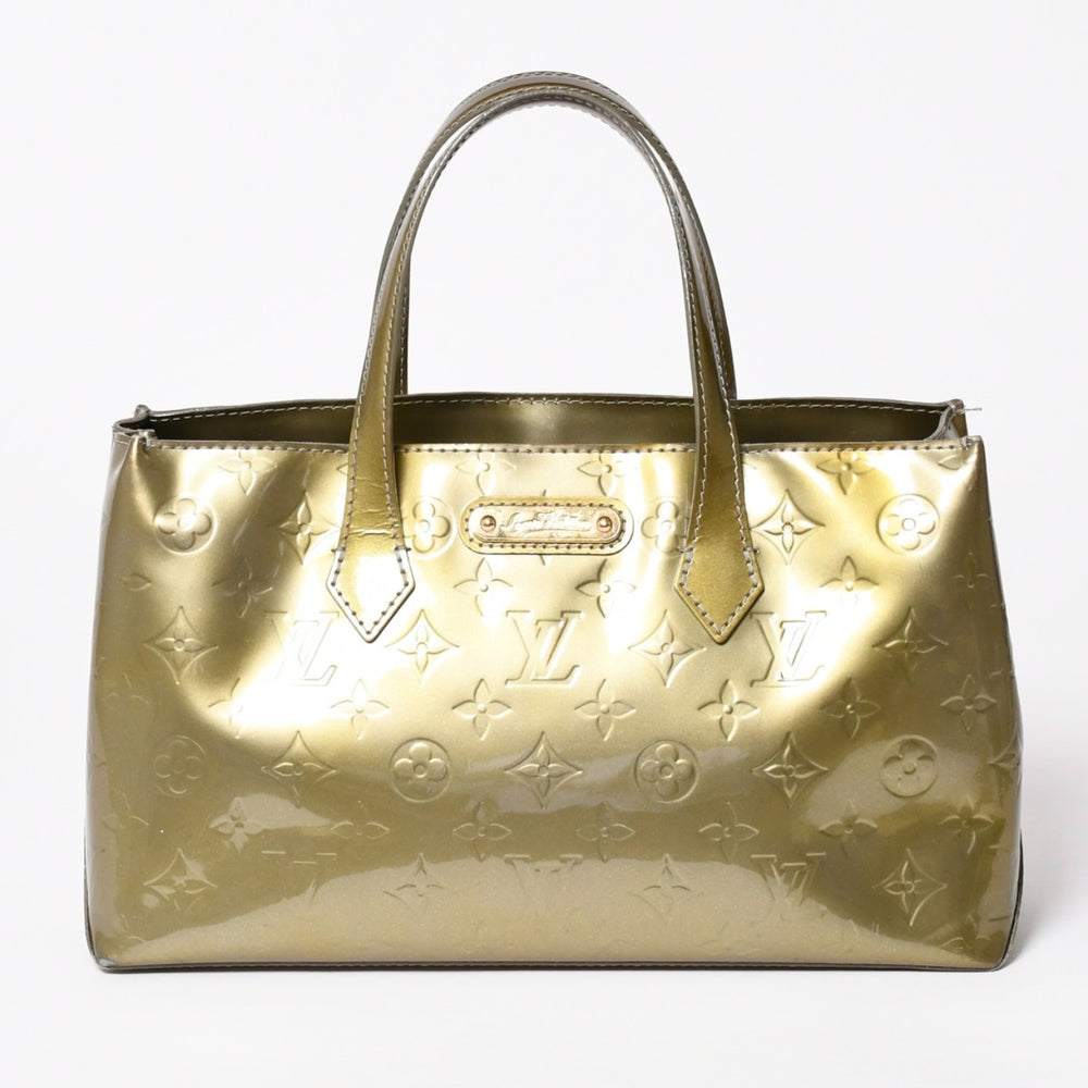 LOUIS VUITTON Wilshire PM Handbag M91627 Brown Enamel Monogram Vernis Good Condition Used 4a003542