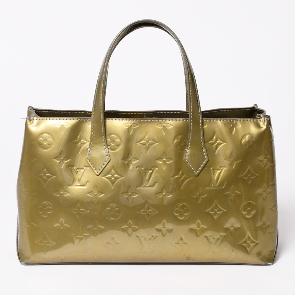 LOUIS VUITTON Wilshire PM Handbag M91627 Brown Enamel Monogram Vernis Good Condition Used 4a003542
