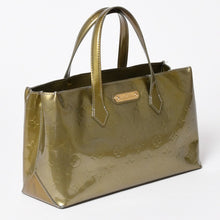 Load image into Gallery viewer, LOUIS VUITTON ルイヴィトン ウィルシャーPM ハンドバッグ M91627 ブラウン エナメル モノグラムヴェルニ 美品 中古 4a003542