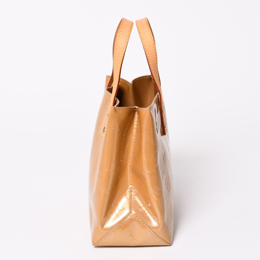 極美品 LOUIS VUITTON ルイヴィトン Tote Bag トートバッグ ゴールド金具 ヴェルニ M91334 ベージュ 中古 4a003546