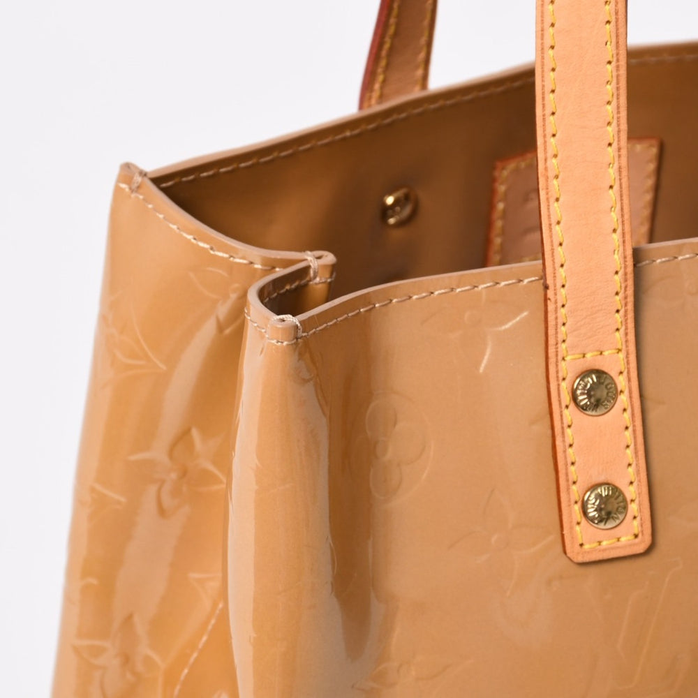 極美品 LOUIS VUITTON ルイヴィトン Tote Bag トートバッグ ゴールド金具 ヴェルニ M91334 ベージュ 中古 4a003546