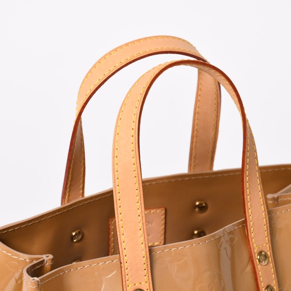 極美品 LOUIS VUITTON ルイヴィトン Tote Bag トートバッグ ゴールド金具 ヴェルニ M91334 ベージュ 中古 4a003546