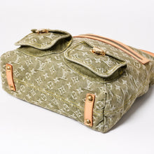 Load image into Gallery viewer, 極美品 LOUIS VUITTON ルイヴィトン モノグラムデニム バギーGM M95211 グリーン ゴールド金具 ヌメ革 中古 4a003208