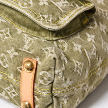 Load image into Gallery viewer, 極美品 LOUIS VUITTON ルイヴィトン モノグラムデニム バギーGM M95211 グリーン ゴールド金具 ヌメ革 中古 4a003208
