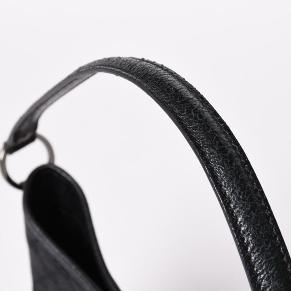 極美品 GUCCI グッチ GGキャンバス ショルダーバッグ ワンショルダーバッグ 肩掛け レザー ブラック 113012 中古 4a002014