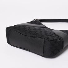 Load image into Gallery viewer, 極美品 GUCCI グッチ GGキャンバス ショルダーバッグ ワンショルダーバッグ 肩掛け レザー ブラック 113012 中古 4a002014
