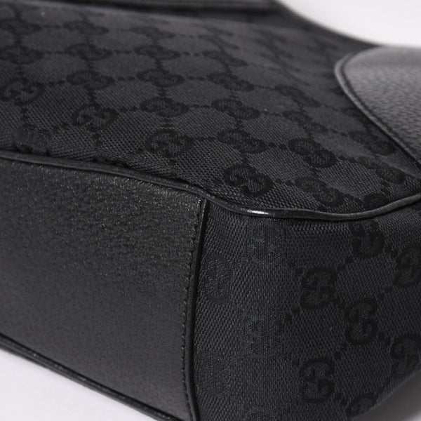 極美品 GUCCI グッチ GGキャンバス ショルダーバッグ ワンショルダーバッグ 肩掛け レザー ブラック 113012 中古 4a002014
