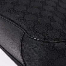 Load image into Gallery viewer, 極美品 GUCCI グッチ GGキャンバス ショルダーバッグ ワンショルダーバッグ 肩掛け レザー ブラック 113012 中古 4a002014