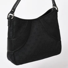 Load image into Gallery viewer, 極美品 GUCCI グッチ GGキャンバス ショルダーバッグ ワンショルダーバッグ 肩掛け レザー ブラック 113012 中古 4a002014