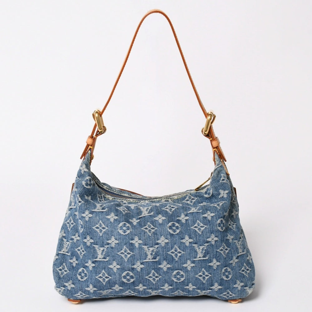 Very good condition LOUIS VUITTON Monogram Denim Baggy PM Shoulder Bag One Shoulder M95049 Indigo Blue Used 4a003469