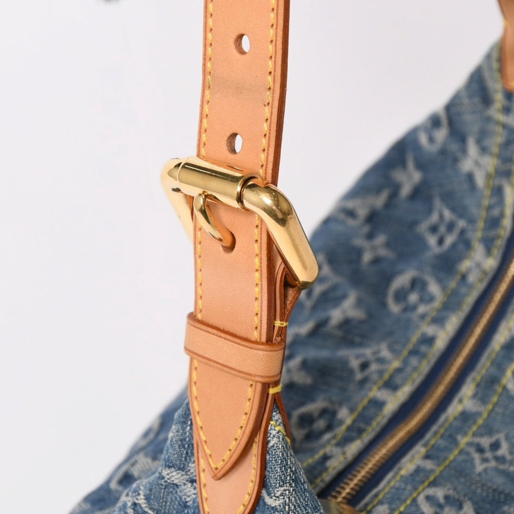 極美品 LOUIS VUITTON ルイヴィトン モノグラムデニム バギーPM ショルダーバッグ ワンショルダー M95049 インディゴブルー 中古 4a003469