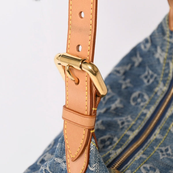 極美品 LOUIS VUITTON ルイヴィトン モノグラムデニム バギーPM ショルダーバッグ ワンショルダー M95049 インディゴブルー 中古 4a003469