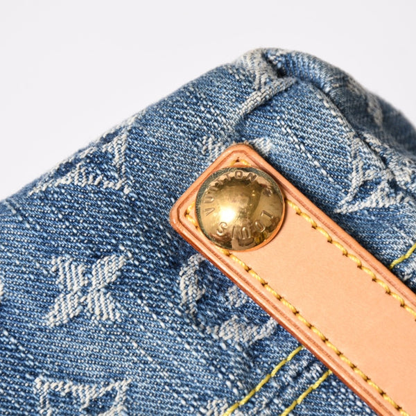 極美品 LOUIS VUITTON ルイヴィトン モノグラムデニム バギーPM ショルダーバッグ ワンショルダー M95049 インディゴブルー 中古 4a003469