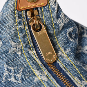 極美品 LOUIS VUITTON ルイヴィトン モノグラムデニム バギーPM ショルダーバッグ ワンショルダー M95049 インディゴブルー 中古 4a003469