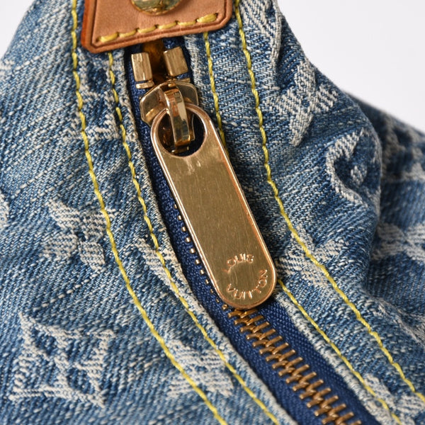 極美品 LOUIS VUITTON ルイヴィトン モノグラムデニム バギーPM ショルダーバッグ ワンショルダー M95049 インディゴブルー 中古 4a003469
