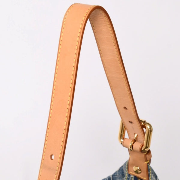 極美品 LOUIS VUITTON ルイヴィトン モノグラムデニム バギーPM ショルダーバッグ ワンショルダー M95049 インディゴブルー 中古 4a003469