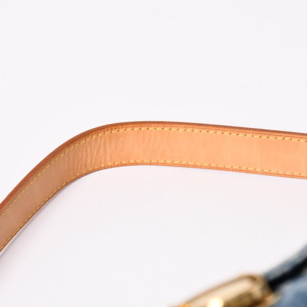 極美品 LOUIS VUITTON ルイヴィトン モノグラムデニム バギーPM ショルダーバッグ ワンショルダー M95049 インディゴブルー 中古 4a003469