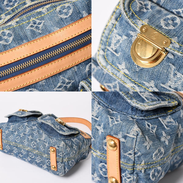 極美品 LOUIS VUITTON ルイヴィトン モノグラムデニム バギーPM ショルダーバッグ ワンショルダー M95049 インディゴブルー 中古 4a003469
