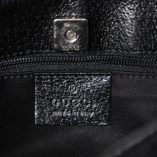 極美品 GUCCI グッチ GGキャンバス ショルダーバッグ ワンショルダーバッグ 肩掛け レザー ブラック 113012 中古 4a002014