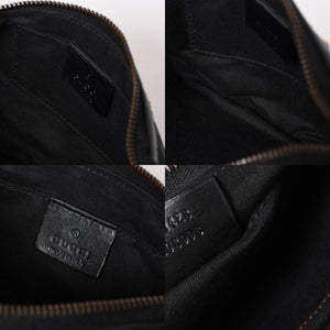 GUCCI Gucci Sherry Line Chain One Shoulder Bag 129423 GG Canvas Black Gold Hardware Good Condition Used 4a003551