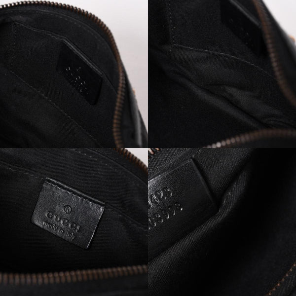 GUCCI Gucci Sherry Line Chain One Shoulder Bag 129423 GG Canvas Black Gold Hardware Good Condition Used 4a003551