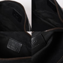 Load image into Gallery viewer, GUCCI グッチ シェリーライン チェーンワンショルダーバッグ 129423 GGキャンバス ブラック ゴールド金具 美品 中古 4a003551