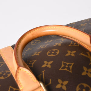 LOUIS VUITTON Monogram Keepall 45 Boston Bag M41428 Monogram Canvas Tanned Leather Brown Gold Hardware Good Used 4a003665
