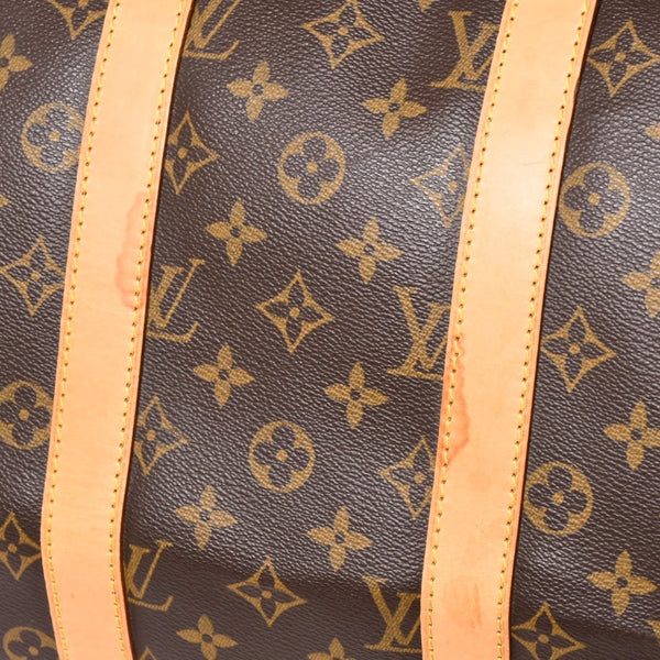 LOUIS VUITTON Monogram Keepall 45 Boston Bag M41428 Monogram Canvas Tanned Leather Brown Gold Hardware Good Used 4a003665