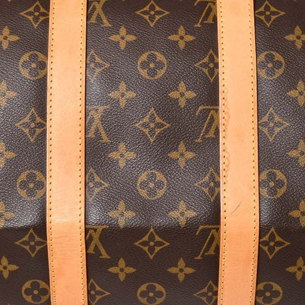LOUIS VUITTON Monogram Keepall 45 Boston Bag M41428 Monogram Canvas Tanned Leather Brown Gold Hardware Good Used 4a003665