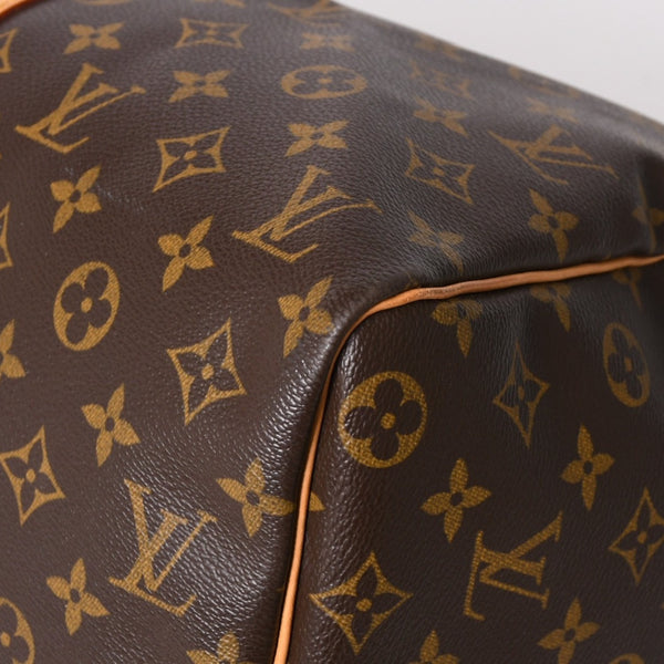 LOUIS VUITTON Monogram Keepall 45 Boston Bag M41428 Monogram Canvas Tanned Leather Brown Gold Hardware Good Used 4a003665