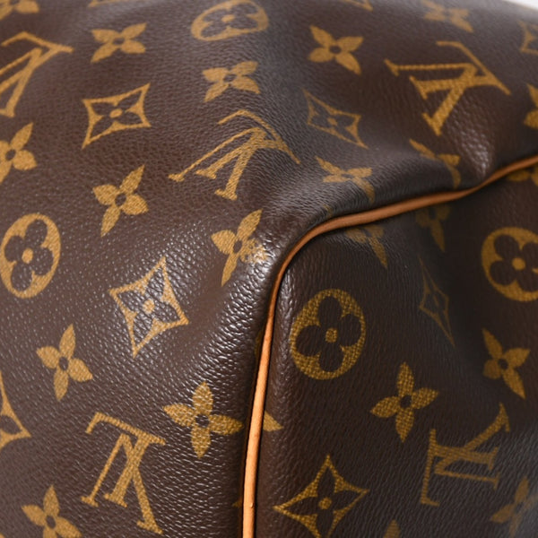 LOUIS VUITTON Monogram Keepall 45 Boston Bag M41428 Monogram Canvas Tanned Leather Brown Gold Hardware Good Used 4a003665