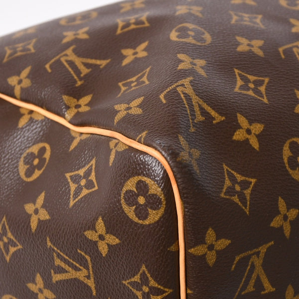 LOUIS VUITTON Monogram Keepall 45 Boston Bag M41428 Monogram Canvas Tanned Leather Brown Gold Hardware Good Used 4a003665