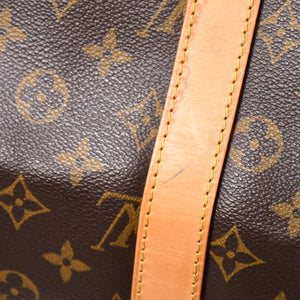 LOUIS VUITTON Monogram Keepall 45 Boston Bag M41428 Monogram Canvas Tanned Leather Brown Gold Hardware Good Used 4a003665