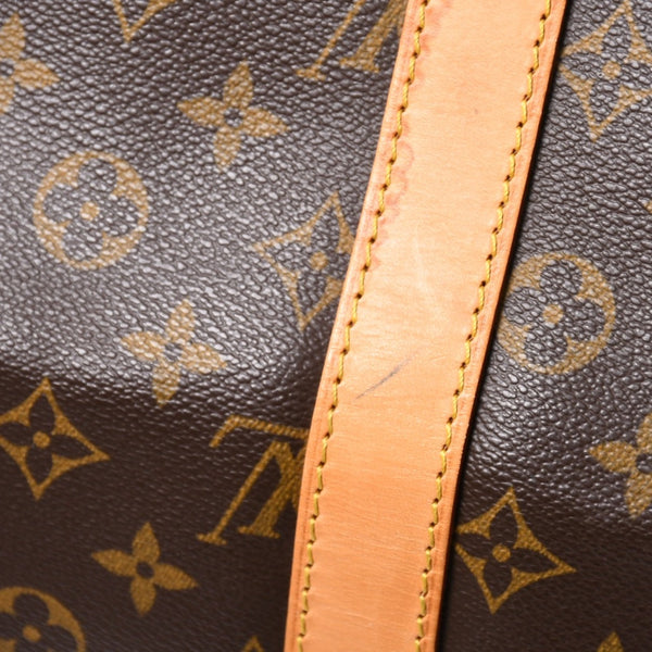 LOUIS VUITTON Monogram Keepall 45 Boston Bag M41428 Monogram Canvas Tanned Leather Brown Gold Hardware Good Used 4a003665