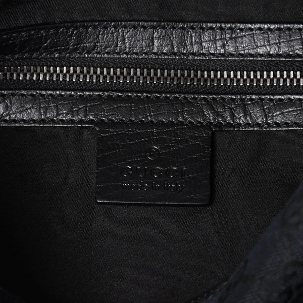 Very Good Condition GUCCI Gucci Horsebit GG Canvas Handbag Shoulder Bag Black Silver Hardware 190525 Used 4a003555