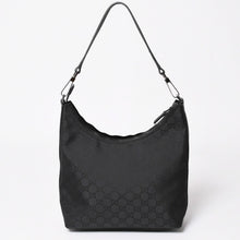 Load image into Gallery viewer, 極美品 GUCCI グッチ ワンショルダーホーボーバッグ GGキャンバス ショルダーバッグ ブラック 三日月型 28335 中古 4a003461