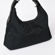 Load image into Gallery viewer, 極美品 GUCCI グッチ ホースビット GGキャンバス ハンドバッグ ショルダーバッグ ブラック シルバー金具 190525 中古 4a003555