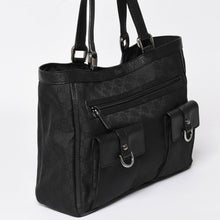Load image into Gallery viewer, 極美品 GUCCI グッチ アビー GGナイロンキャンバスポケットトートバッグ 268639 ハンドバッグ GGキャンバス ブラック シルバー金具 中古 4a003457