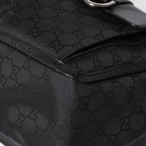 極美品 GUCCI グッチ アビー GGナイロンキャンバスポケットトートバッグ 268639 ハンドバッグ GGキャンバス ブラック シルバー金具 中古 4a003457