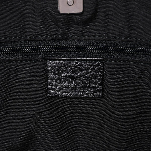 極美品 GUCCI グッチ アビー GGナイロンキャンバスポケットトートバッグ 268639 ハンドバッグ GGキャンバス ブラック シルバー金具 中古 4a003457