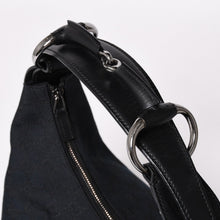 Load image into Gallery viewer, 極美品 GUCCI グッチ ホースビット GGキャンバス ハンドバッグ ショルダーバッグ ブラック シルバー金具 190525 中古 4a003555