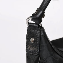 Load image into Gallery viewer, 極美品 GUCCI グッチ ホーボー ワンショルダー ハンドバッグ 293581 GGキャンバス レザー ブラック シルバー金具 中古 4a003495