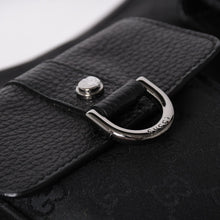 Load image into Gallery viewer, 極美品 GUCCI グッチ ホーボー ワンショルダー ハンドバッグ 293581 GGキャンバス レザー ブラック シルバー金具 中古 4a003495