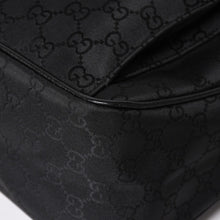 Load image into Gallery viewer, 極美品 GUCCI グッチ ホーボー ワンショルダー ハンドバッグ 293581 GGキャンバス レザー ブラック シルバー金具 中古 4a003495